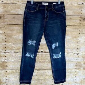 PACSUN SUPER STRETCH DISTRESSED MID-RISE ANKLE EVERYDAY CASUAL CLASSIC SKINNY